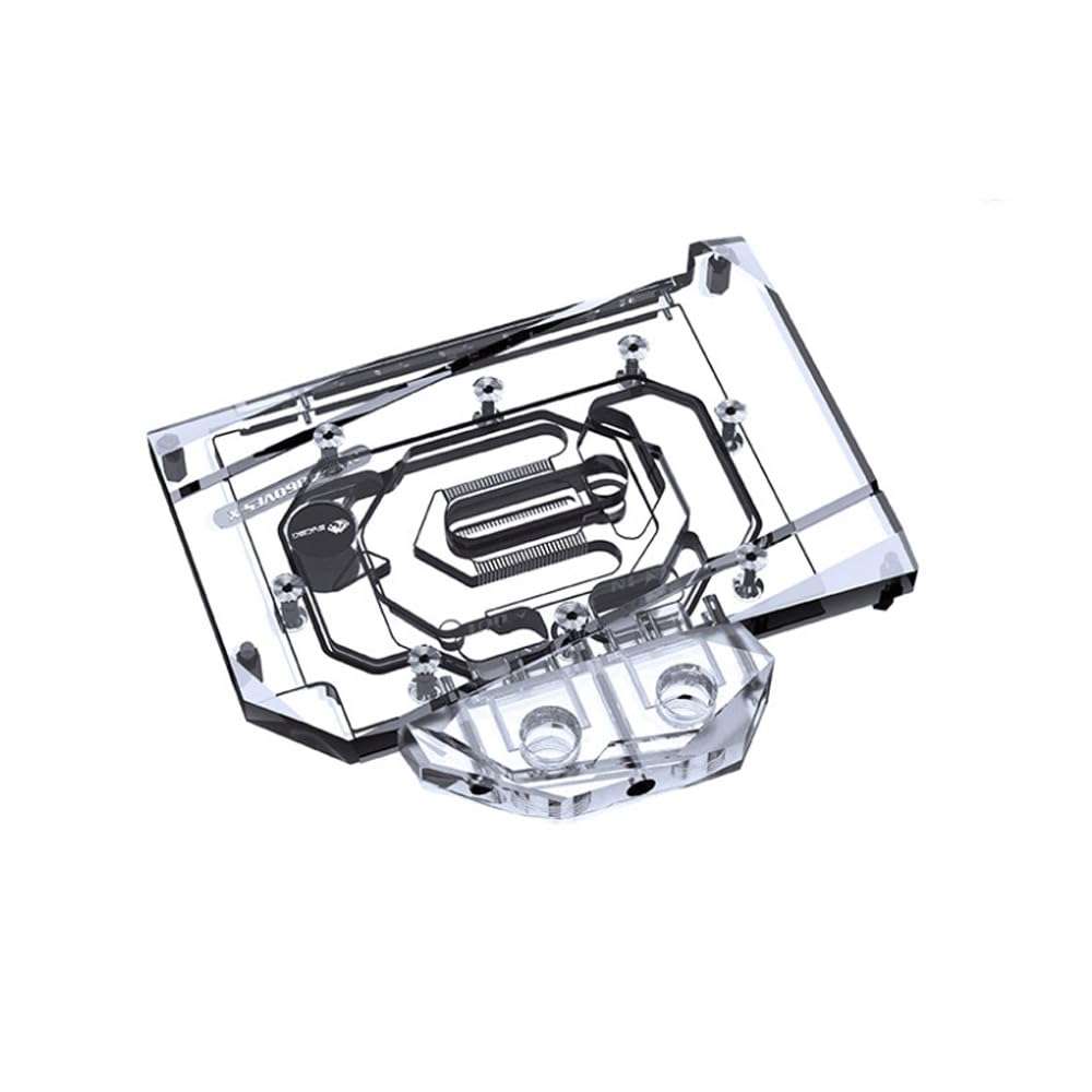 Copper GPU Water Cooling Block GPU Waterblock for MSI GeForce Gaming RTX 4060 Ventus 2X Black 8G OC RTX 4060 Gaming X 8G (5V ARGB RBW Aura Effect LED Lights GPU Block with Backplate) 5