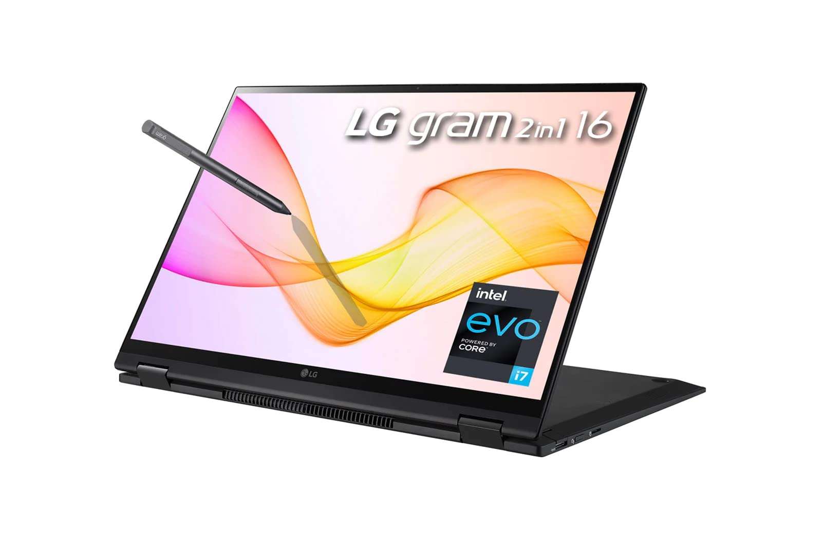 2022 LG Gram 2-in-1 Ultralight Laptop | 16" WQXGA IPS Touch | Intel Core i7-1165G7 | 16GB RAM 512GB+1TB NVMe SSD | Iris Xe Graphics | WiFi 6 | Backlit | FPR | Fullday Battery | Windows 10 w/Pen 1