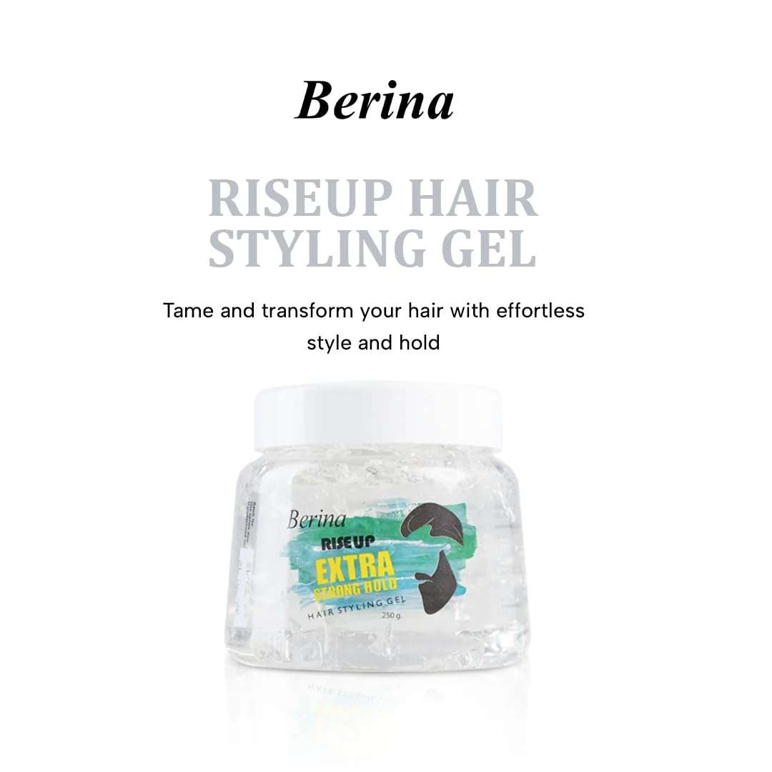 Berina Professional | Rise-Up Styling Hair Gel | 250ml | Adds Volume and Texture 3