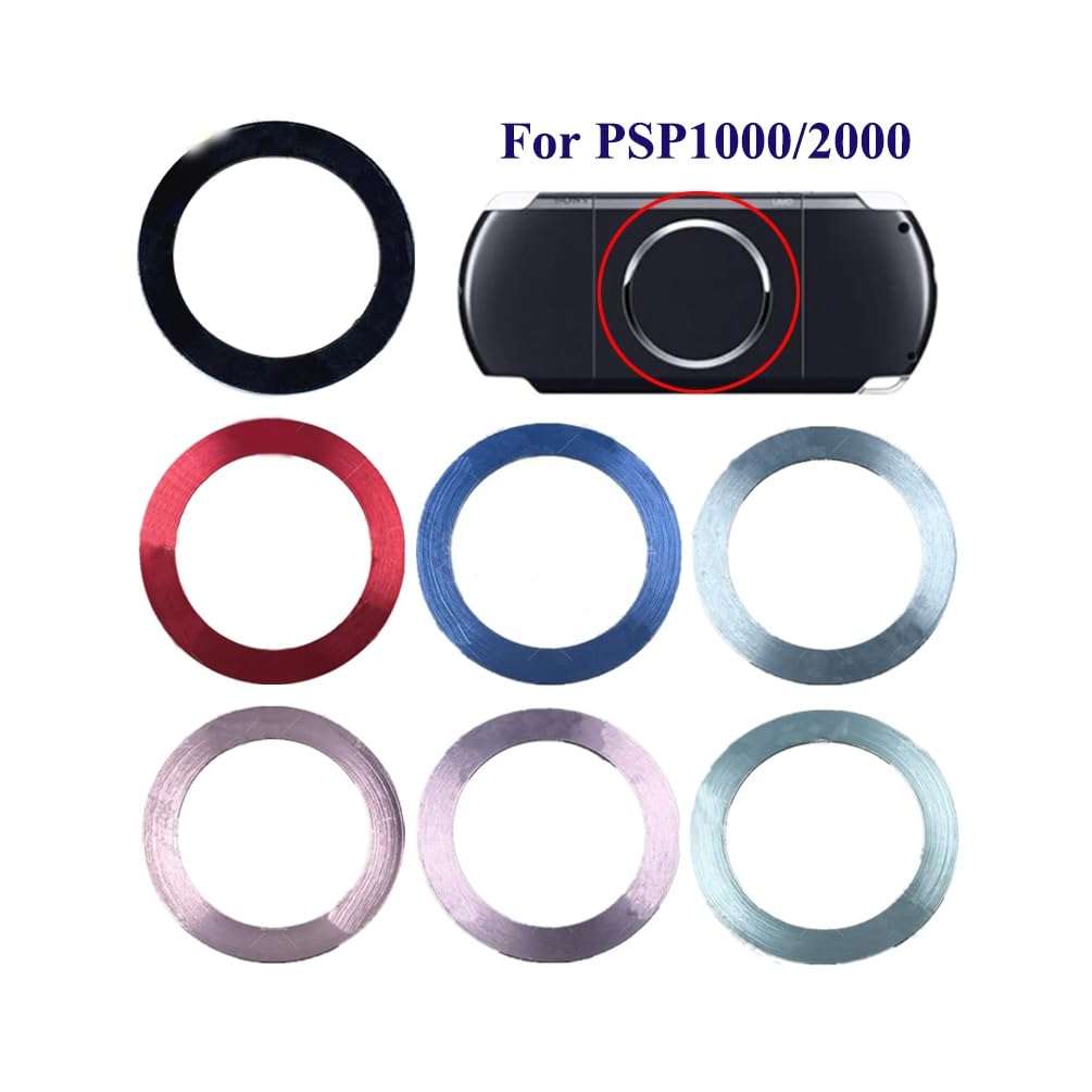 Replacement Colorful Steel Ring for PSP 2000 1000 for PSP1000 PSP2000 UMD Back Door Cover Ring (Black) 3