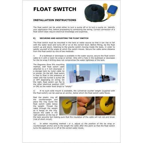 Greenage Float Switch to Automate the functioning of a Water Pump for Filling the Over Head Water Tank -imported 5