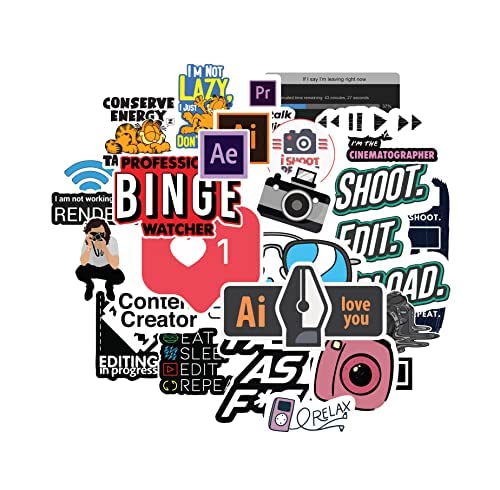 woopme® Pack of 28 Designer Editng Laptop/Mobile/Bike/Luggage/Bottle/Guitar/Scrapbook Sticker, Multicoloured 1