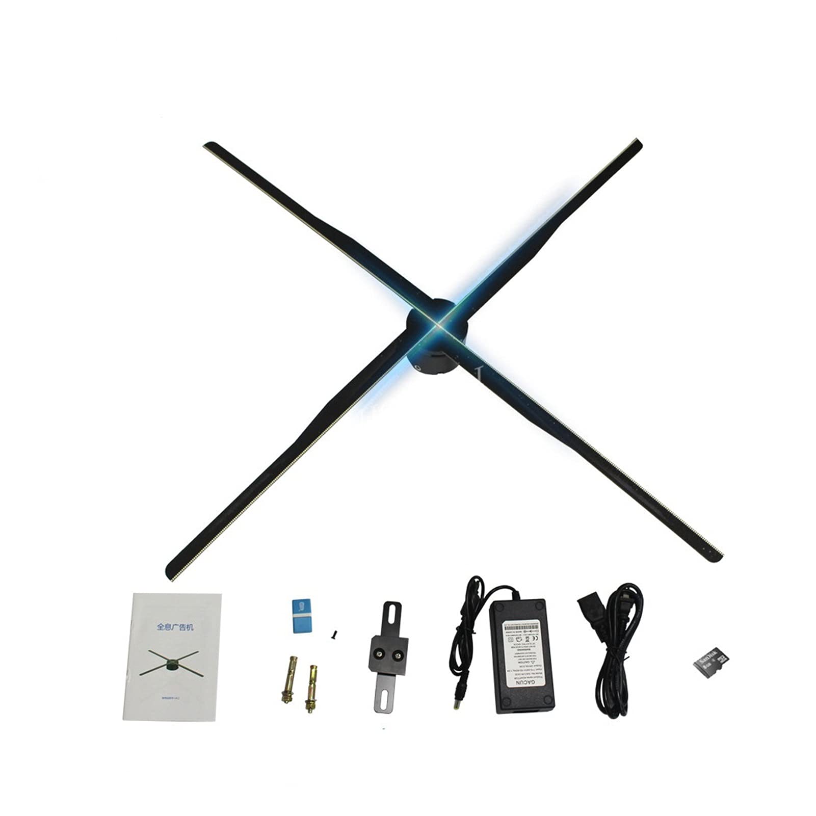 ONECM 3D Hologram Fan 84cm WiFi 3D Hologram Projector Light Advertising Display LED Fan Holographic Lmaging Lamp 3D Remote Hologram Player LED Advertising Display Fan 1
