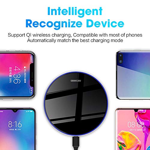 SCCVEE Wireless Charger, Qi 30W Max Fast Wireless Charging Pad Compatible with iPhone 13/12/12 Pro/12 Mini/12 Pro Max/SE 2020/11,Samsung Galaxy S22/S21/S20/Note 10/S10,AirPods Pro(No AC Adapter) 3