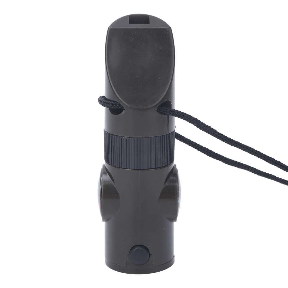 Tyenaza 2Pcs Outdoor Multifunction Survival Whistle, Supply with Nylon Rope Thermometer Compass 5