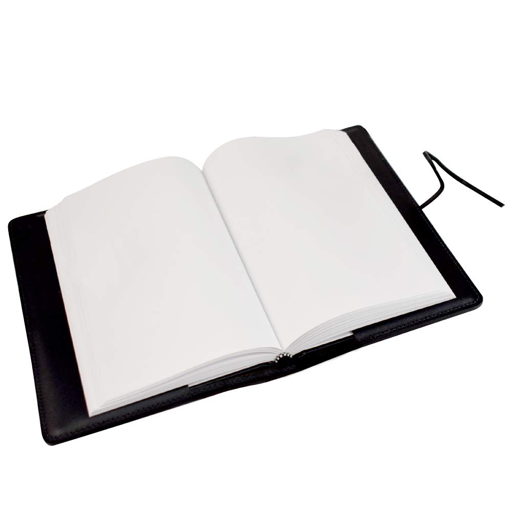 Modern Artisans Hilltop Castle American-Made Embossed Leather Writing Journal, 6 x 9-inch + Refillable Hardbound Insert Book 5