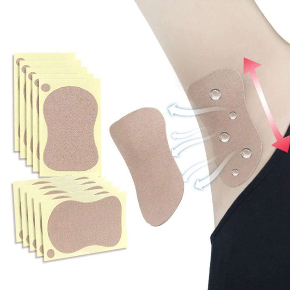 Sweat Pads Block Wipes Underarm Anti Perspirant stickers Women Summer Armpit Deodorants for Clothing T-Shirt 10PCS Antiperspirant 5