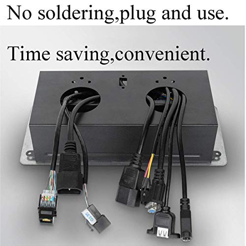 SHAPURE Hydraulic 10 Module Conference Table Connectivity and Data Box Pop Up Box Cable Cubby with HDMI, VGA, Audio, LAN and Power Ports (Black) 6