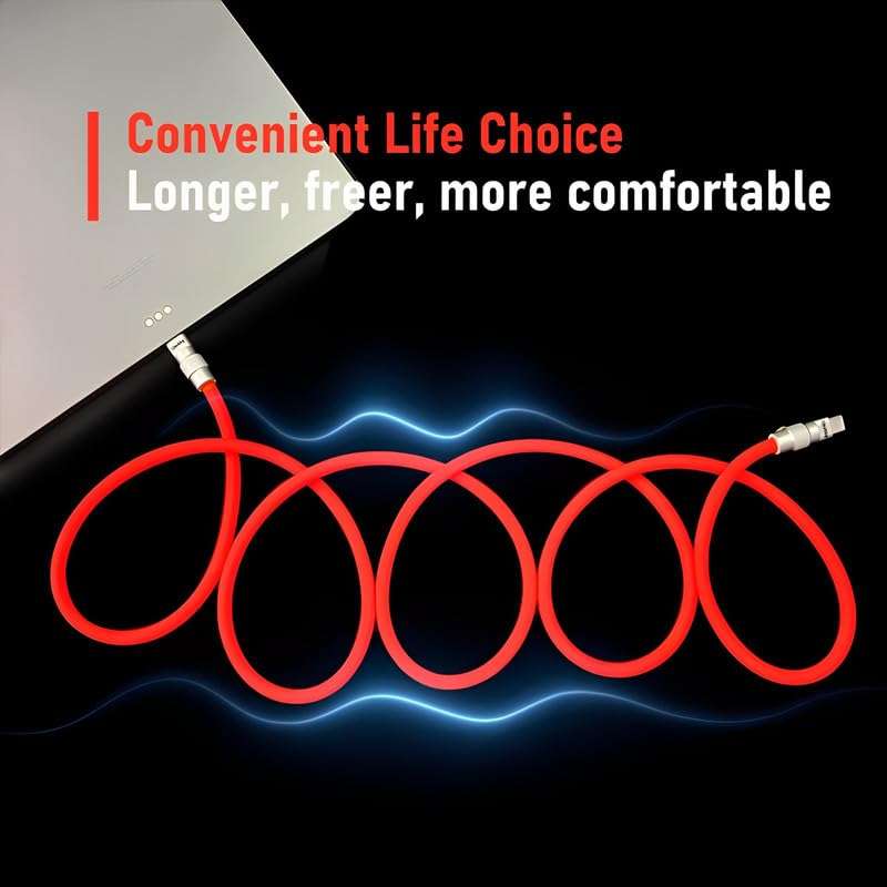GentsStride Chubby 2.0 Durable Fast Charging Cable USB Type-C Cables Ultra-Thick Silicone Cord USB-C to USB A Cable for Cell Phones, Android Devices and More, Red, USB-A to Type-C, 3.3 FT 6