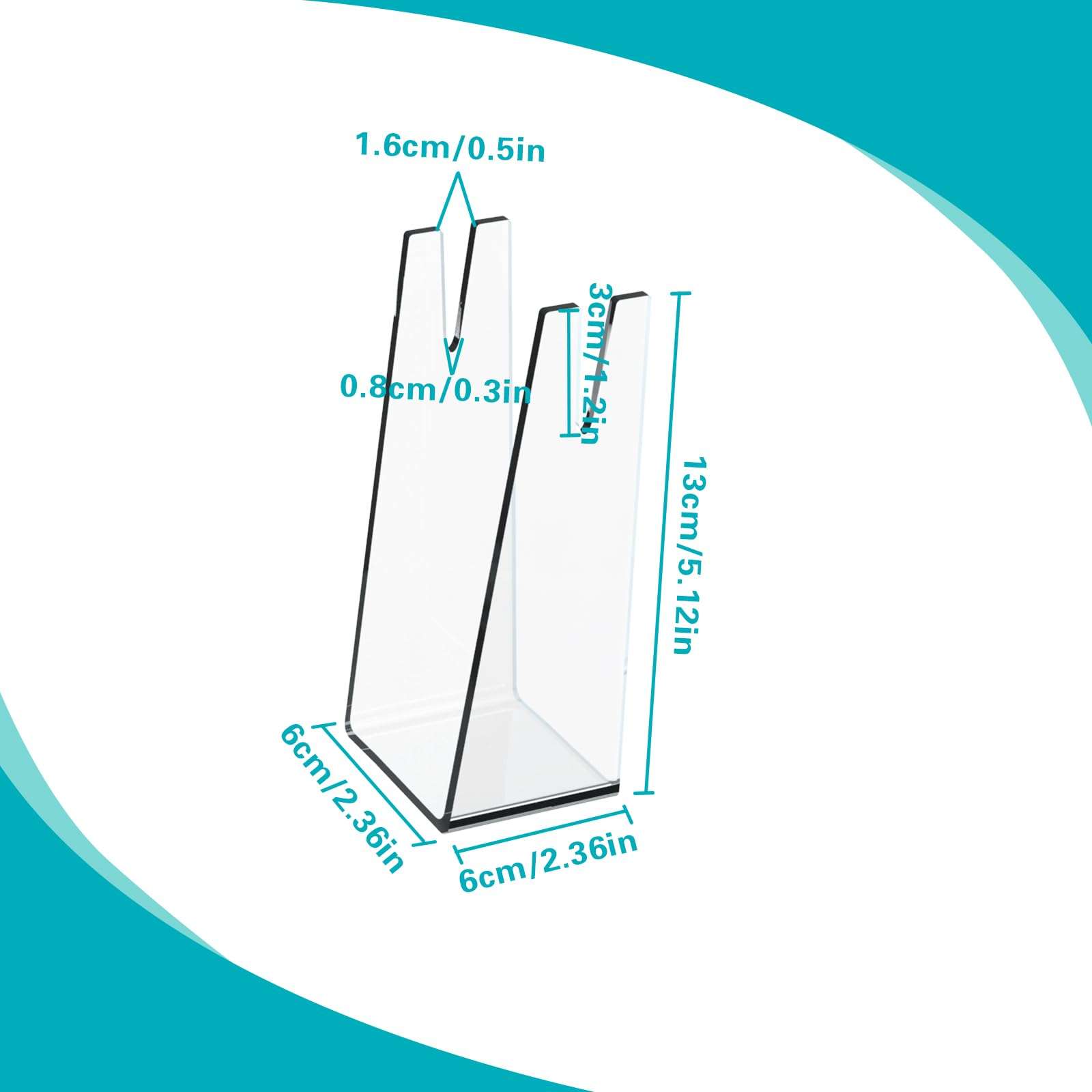 JoyHuaTrade 2 PCS Acrylic Ping Pong Paddle Display Stand, Table Tennis Racket Display Holder, Clear Acrylic Table Tennis Racket Base Paddle Storage Rack Ping Pong Organizer 3