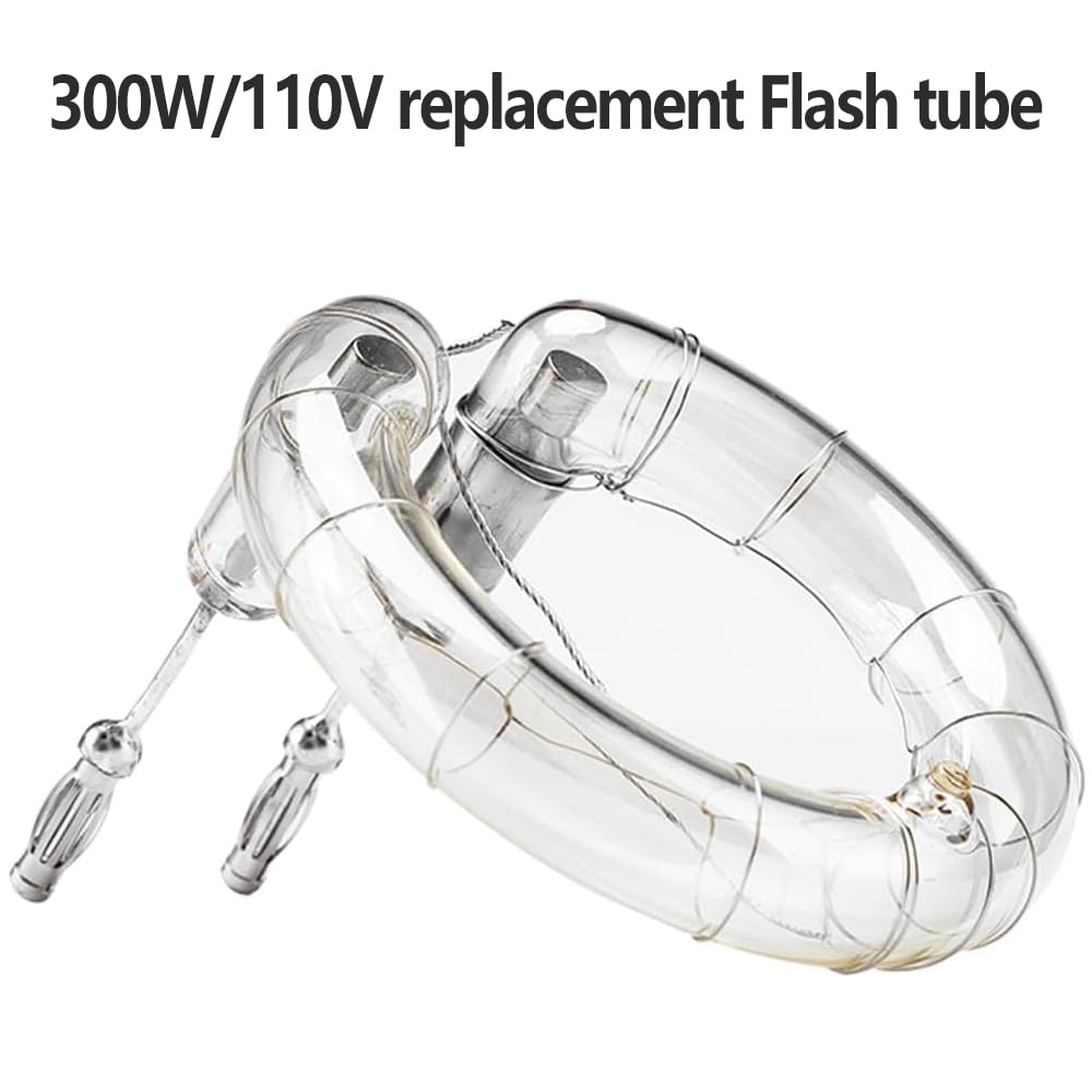 GODOX E250 E300 Flash Tube, Max 300W 110V Photography Strobe Bulb Tube, E250 E300 Monolight Replacemnt Strobe Flash Ring (250W 300W /110V) 4