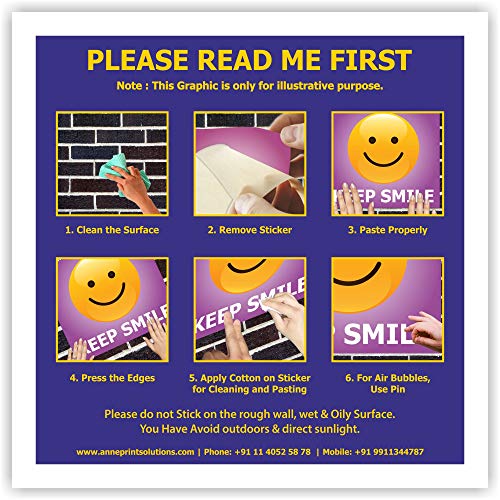 Anne Print Solutions® Caution Keep Safe Distance While Opening The Door Sticker Self Adhesive Vinyl for Door & Gate Pack of 6 Pcs Size 4.25 Inch* X 5.5 Inch* Multicolour 3