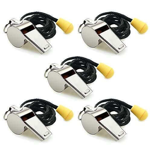 Hipat Whistle, 12 Packs Sports Whistles with Lanyard, Loud Crisp Sound Whistle Bulk Ideal for Coaches, Referees, and Officials 2