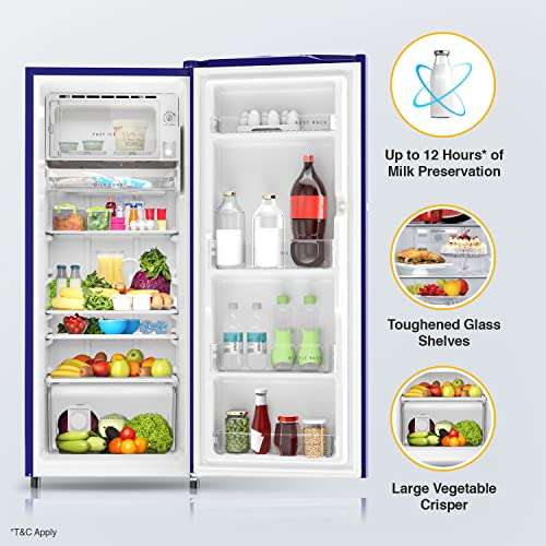 Whirlpool 205 L 5 Star Inverter Direct-Cool Single Door Refrigerator (220 IMPRO PRM 5S INV SAPPHIRE MULIA, Sapphire Mulia, 2022 Model) 4