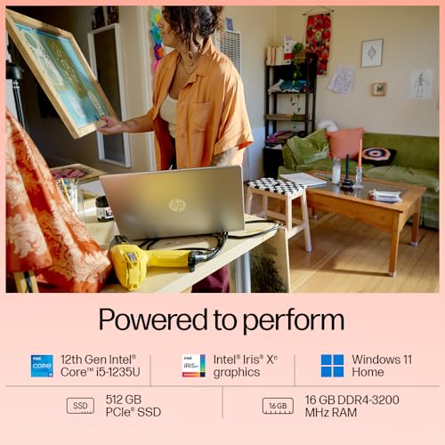 HP Laptop 15,12th Gen Intel Core i5-1235U,15.6 inch(39.6 cm),FHD,Anti-Glare, 16GB DDR4,512 GB SSD,Windows 11,MSO,Dual Speakers,1.59 kg,Natural Silver,15-fd0111TU 3