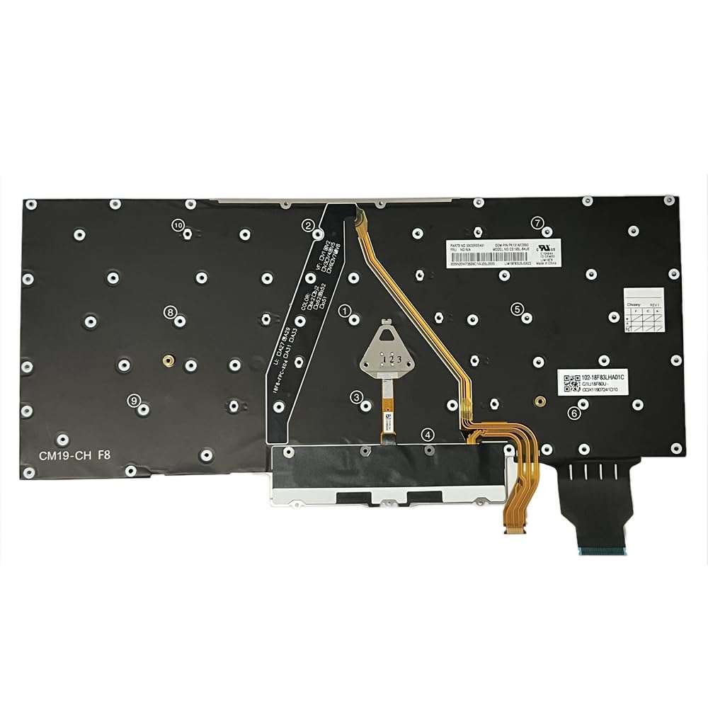 Zahara RGB Grey Touchpad Trackpad Clickpad Keyboard Backlight Backlit Replacement for Lenovo ThinkPad X1 Yoga 4th Gen 20QF 20QG 20SA 20SB 5