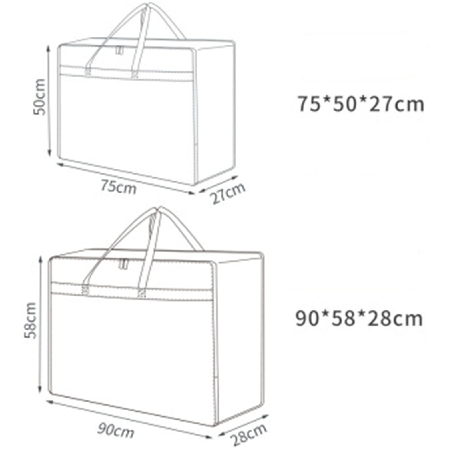 Packing Organizers 2PCS Moving Bag Packing Bag Quilt Clothing Storage Bag Moving for Travel(150L) 6