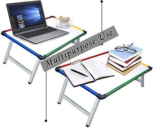 METRO TOY'S & GIFT Multi-Purpose Foldable Laptop Table White Study Table Learning Table Study Table for Kids - Color Frame 2
