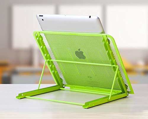 Halter Laptop Stand for Desk Adjustable Height, Desk Stand Riser, Laptop Tablet Stand, Computer Desk Accessories, Green 4