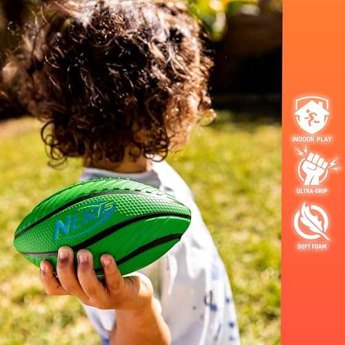 Nerf Mini Foam Sports Ball Set - Foam Football, Soccer Ball + Basketball Set Soft Sports Toy for Kids - Multicolor 5