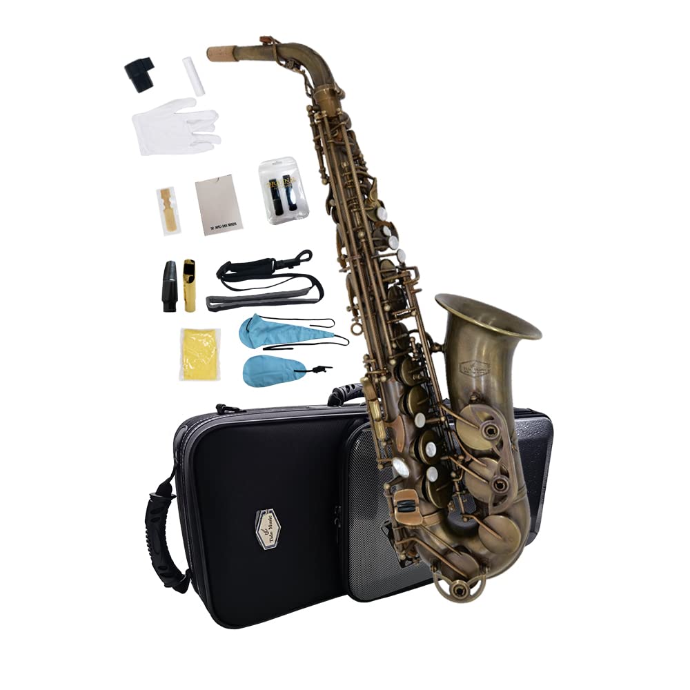 Tide Music Alto Saxophone High Grade Brass Alloy Body, Engraved one of Twelve Chinese Zodiac, full of Chinese culture charms (carved with horse) 1