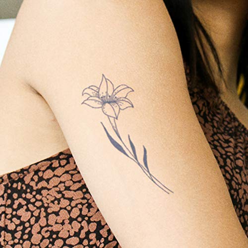 Inkbox, Temporary Tattoos, Semi Permanent Tattoo, One Premium Easy Long Lasting, Waterproof Inkbox Tattoo with For Now Ink. Lasts 1-2 Weeks, Flower Tattoo, Lilylia, 5x2in 4