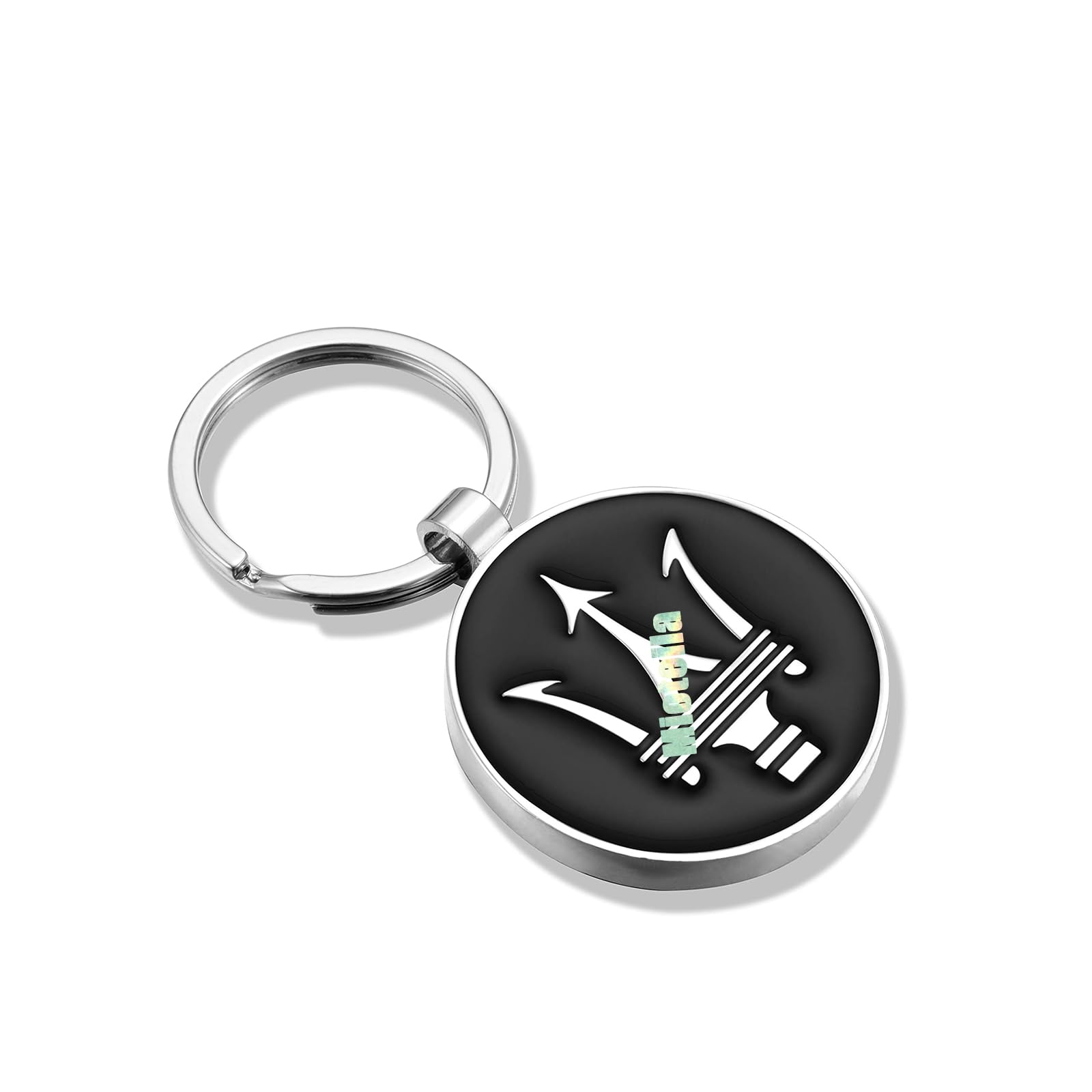 Mioteila 1pc For Maserati Car Keychain Keyring,Key Chain Key Ring Replacement for Key Fob,Car Key Fob for Maserati Accessory Men Women (mase-Keychain-short) 1