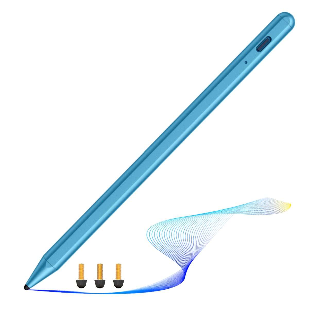 Stylus Pen for Apple iPad Pencil - Pen for iPad 10th 9th 8th 7th 6th Generation Palm Rejection for Apple Pen Compatible 2018-2022 iPad Mini 6th 5th iPad Air 5th 4th 3rd Gen iPad Pro 11-12.9 Inch Cyan 1