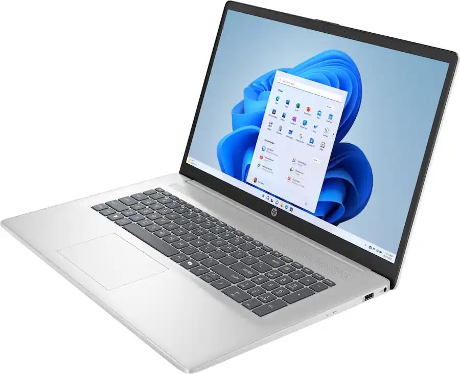HP 17.3" FHD Laptop with Office 365 for The Web, AMD Ryzen 5 7520U(up to 4.3 GHz), 8GB RAM, 512GB SSD,Wi-Fi 6, Bluetooth 5.3, HDMI, Type-C, Windows 11 Pro,with 5ave kit 6