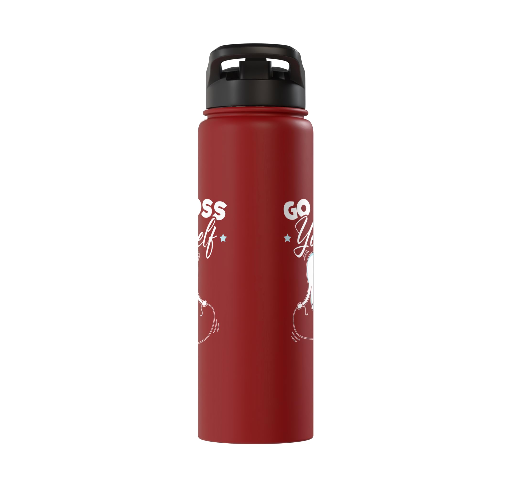 Go Floss Yourself Dentist Dentistry Dental Surgeon Hygienist Stainless Steel Insulated Water Bottle 5