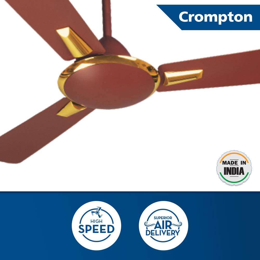 Crompton Aura 1200 mm (48 inch) High Speed Decorative Ceiling Fan (Brown) 4