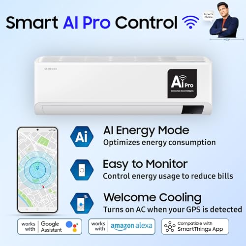 Samsung 1.5 Ton 3 Star Wi-fi Enabled, Inverter Split AC (Copper, Convertible 5-in-1 Cooling Mode, Anti-bacterial Filter, 2024 Model AR18CY3YAWK White) 4