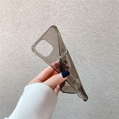 szintu Compatible for iPhone 6 Plus iPhone 6S Plus Clear Case with Card Holder Slot [Slim Fit] Soft TPU Anti-Scratch Shockproof Protective Flexible Bumper Wallet Case for iPhone 6/6S Plus(Black) 6