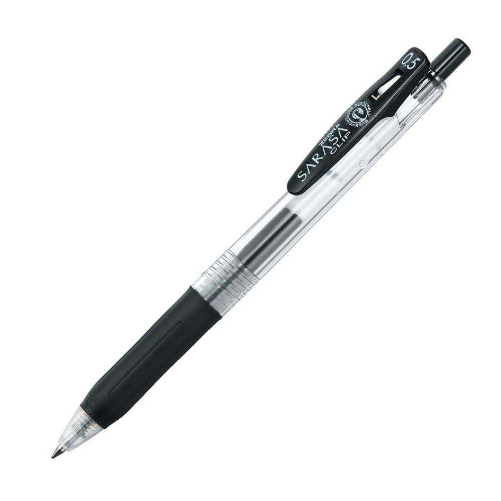 1 X Zebra Sarasa Push Clip Gel Ink Pen - 0.5 mm - Black 1