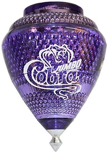 Cometa 3 Pack Jumbo Cobra Durable Plastic Spin Tops for Kids Metal Tip Made in Mexico - Trompo Mexicano Jumbo Cobra Pl᳴ico Durable & Punta de Metal (Pack of 3 Assorted Colors) 5