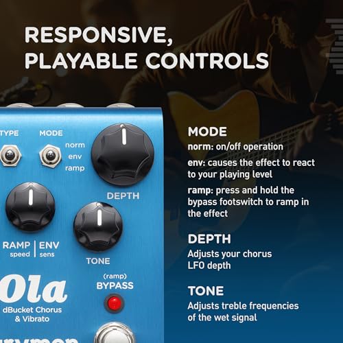 Strymon Ola dBucket Chorus and Vibrato Guitar Effects Pedal for Electric and Acoustic Guitar, Synths, Vocals and Keyboards 5
