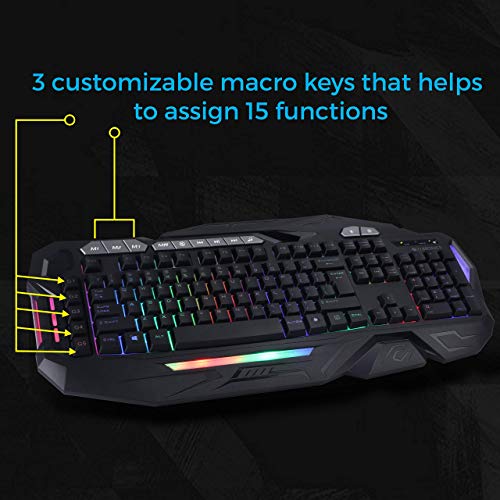 (Refurbished) ZEBRONICS Zeb-Magnus USB Gaming Keyboard with LED Lights, Black 5