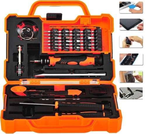 Famous Quality New Professional Precision Screwdriver Set Toolkit, Magnetic Replaceable Bits Repair Kit With Case For Mobile, Laptop, PC, Computer, Tablet Electronics (Black,Arc-23) 1
