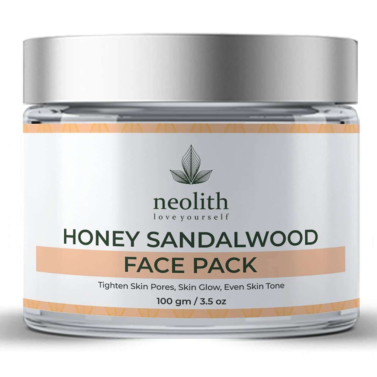 Neolith Honey Sandalwood Face Pack || Skin Brightening Clay Face Mask for Healthy & Glowing Skin, Tan Removal, Oil Control, Black Head Removal, Acne || 100% Organic || for Women & Men || 100gm 1