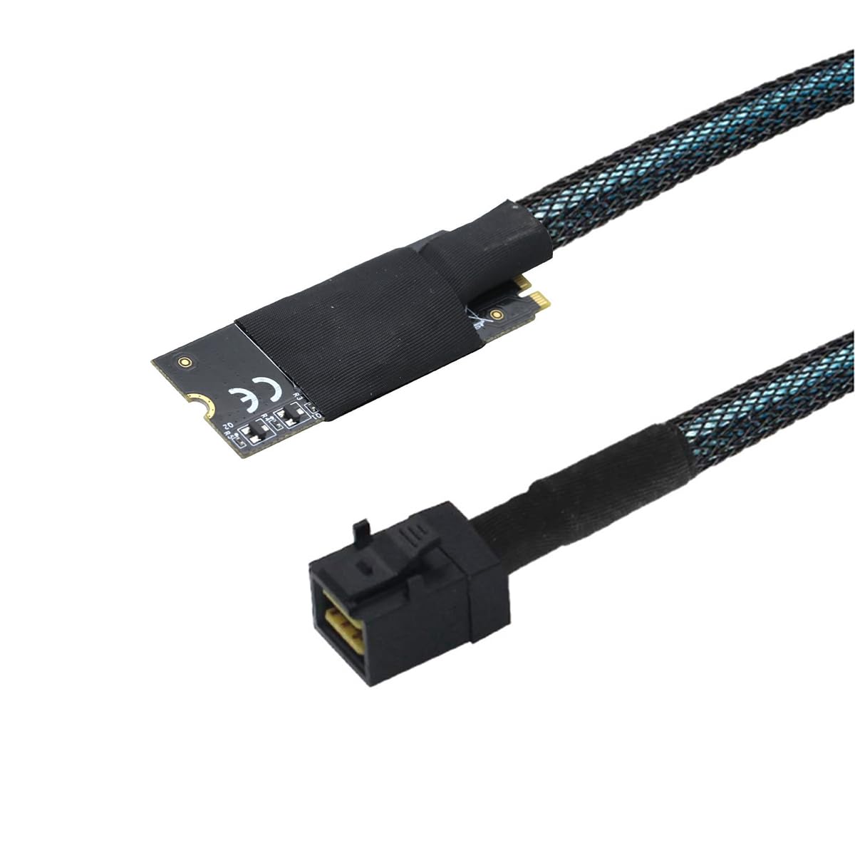 AoQhir M.2 (M-Key) to SAS SFF-8643 HD Cable,High-Speed Plug and Play Server Data Cable Compatible with RAID Controller, U.2 NVMe SSD, Storage Expansion (0.5M/19.68in) 5