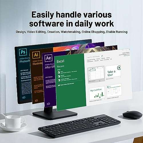 Mini PC Micro Computer Windows 11 - Mini Gaming PC MP100 Built in Retro Game 500G HDD,Intel N100 CPU(Up to 3.4GHz) 8G LPDDR5 RAM,256G M.2 SATA SSD ROM,MiniPC 4K Dual Screen Output,2.4G+5G,BT 4.0 3