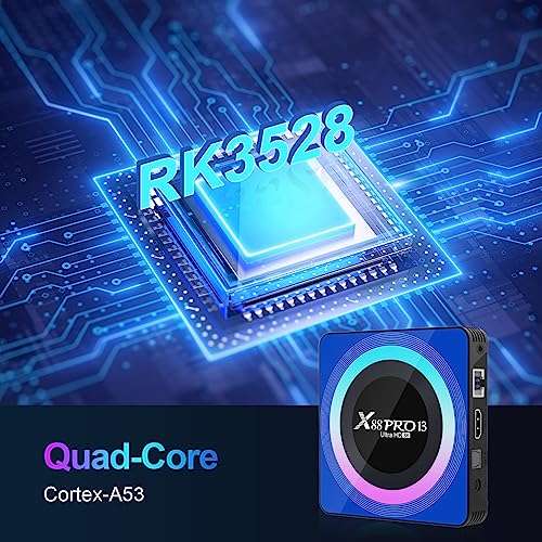 X88 Pro 13 Android Box - 4GB RAM, 32GB ROM, RK3528 Quad-Core CPU, Mali G31 MP2 GPU, Bluetooth 5.0, USB 3.0, LAN, WiFi 6, Android TV Box 2023 5