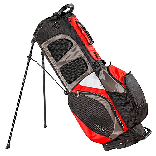 Izzo Golf Versa Ultra-Lite Stand Golf Bag With Exclusive Features, Light Blue/White 2