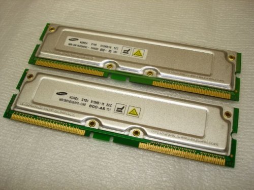 Dell Dimension 8200 8100 PC800-45 45NS RDRAM 1GB (2X512MB) Rambus RIMM 45ns 1