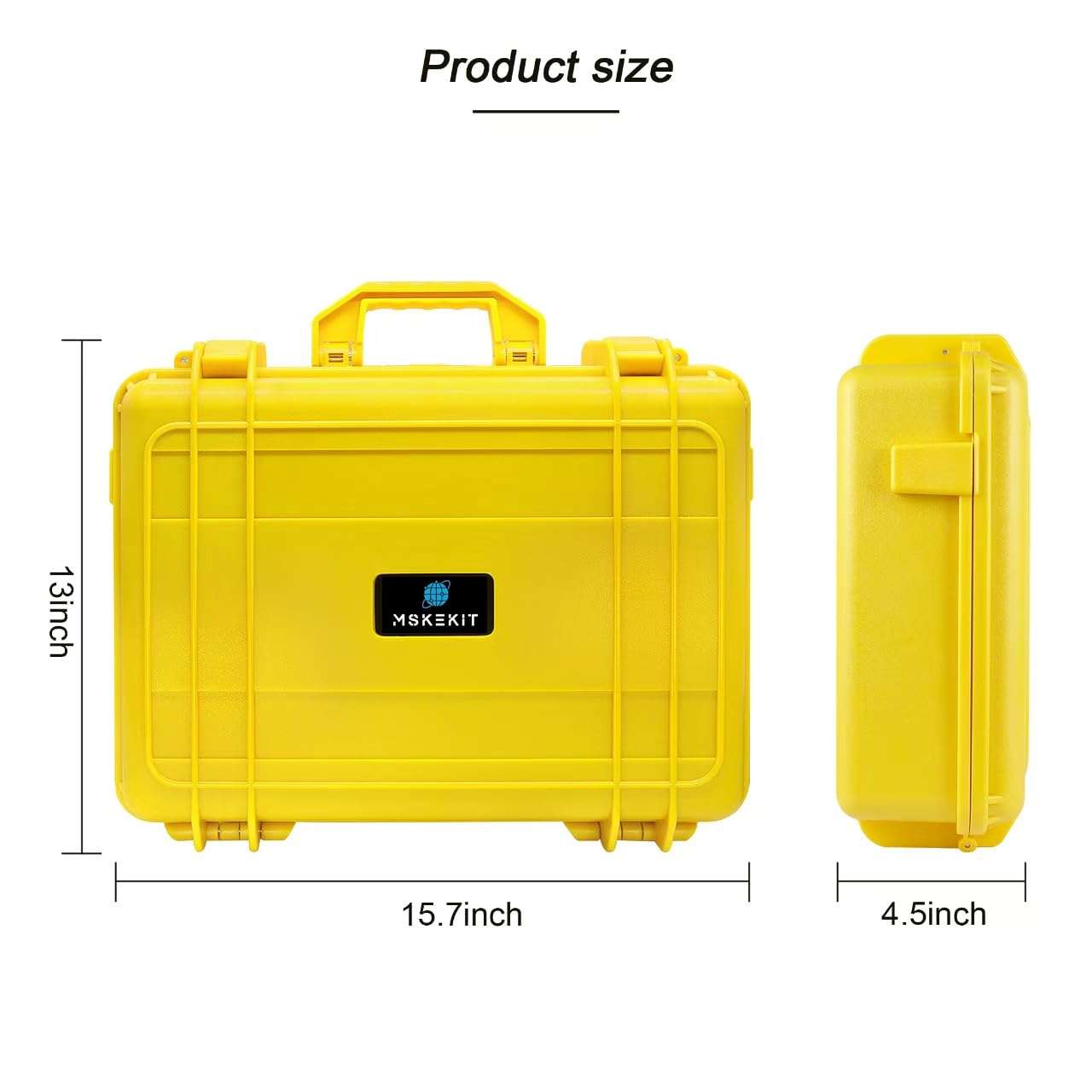Waterproof Hard Case fits Starlink Mini Dish Kit -Precision Cut Foam for Starlink Mini, Kickstand, Pipe Adapter, Power Supply (Yellow) 3