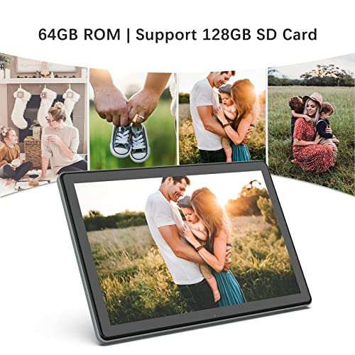 YUMKEM Tablet 10.1 inch, 4GB RAM 64GB Storage, Android 11 Go, 10 inch Android Tablets, 1280 X 800 IPS HD Display, Large Battery, Dual Camera, WiFi Only, Grey 3