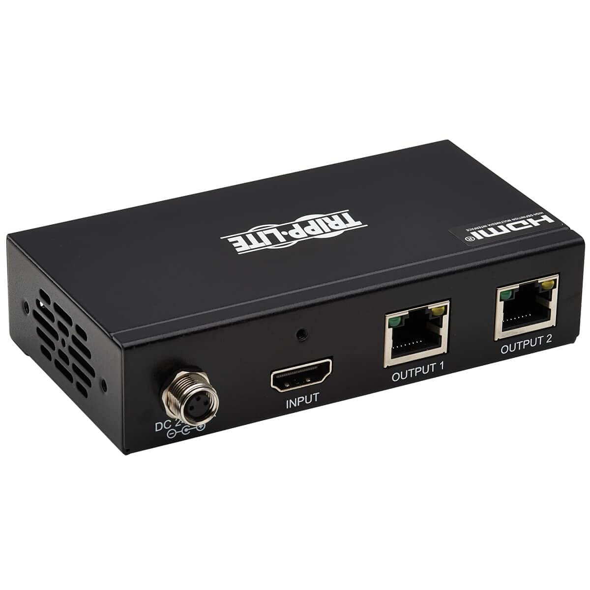 Tripp Lite HDMI Over Ethernet Cat6 Splitter 2-Port - Up to 230 feet or 70.1 Meters - 4K 60Hz Video, HDR, 4:4:4, PoC, HDCP 2.2, TAA Compliant (B127A-002-BH) 2