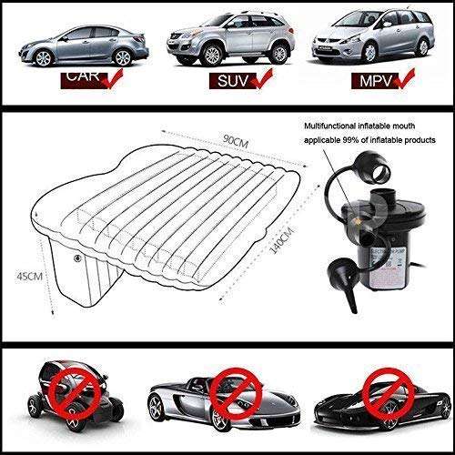 PETRICE Inflatable Car Bed Mattress with Two Air Pillows, Car Air Pump and Repair Kit 2