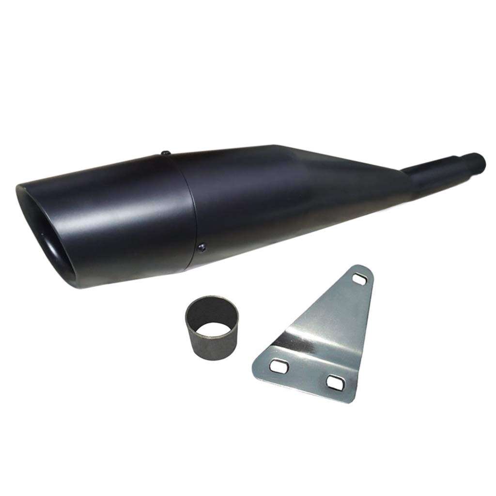 OZANGO Bike Silencer Exaust Dolphin Angular Filter Glasswool Black Bullet Exhaust Silencer With Zed Clamp Bush For Royal Enfield Bullet Electra Twin Spark 1