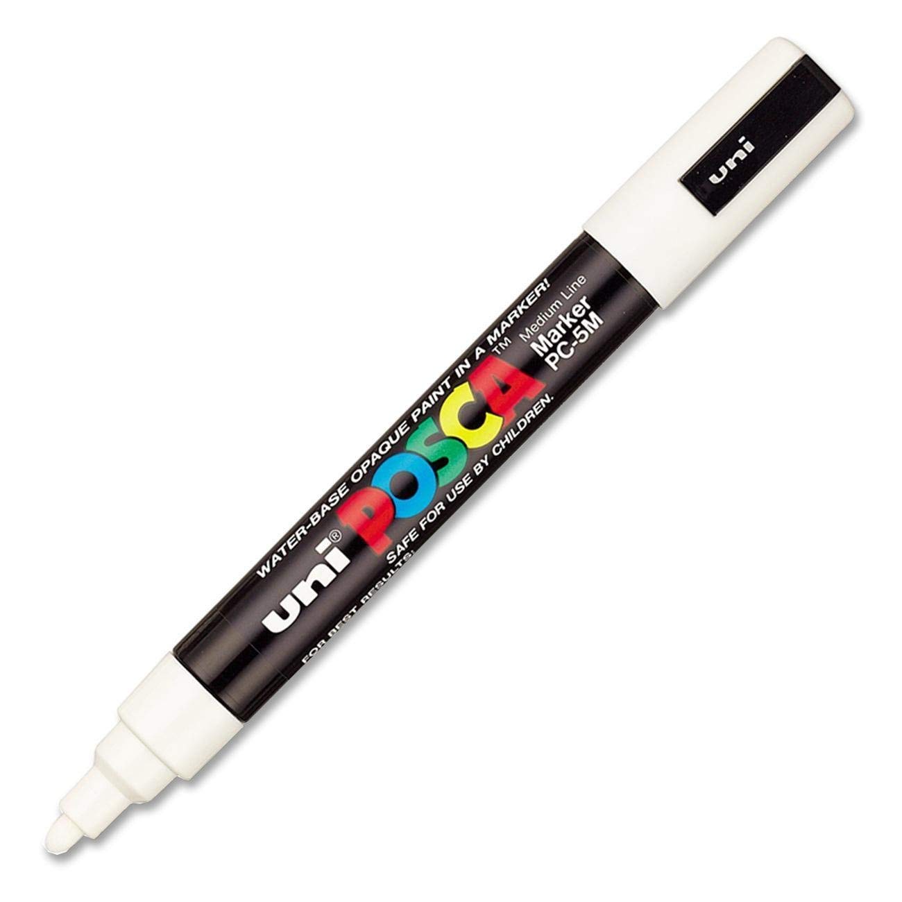 UNI-BALL POSCA MARKER PEN PC-5M - WHITE - SINGLE PEN 1